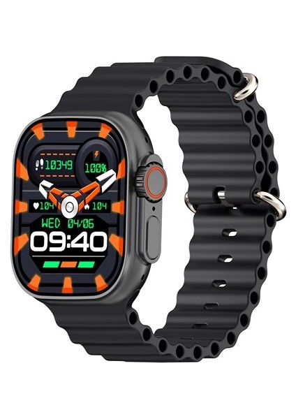 Hytech W69 Watch Ios ve Android Uyumlu Mactive 2.05" Inç Geniş Ekranlı Siyah Akıllı Saat