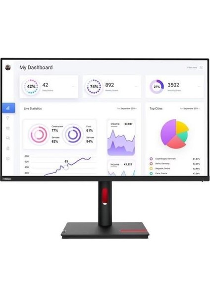 Lenovo 31.5" IPS Thınkvısıon T32P-30 63D2GAT1TK 4ms 60HZ Hdmı-Dp Grafik Tasarım Monitörü 3840X2160