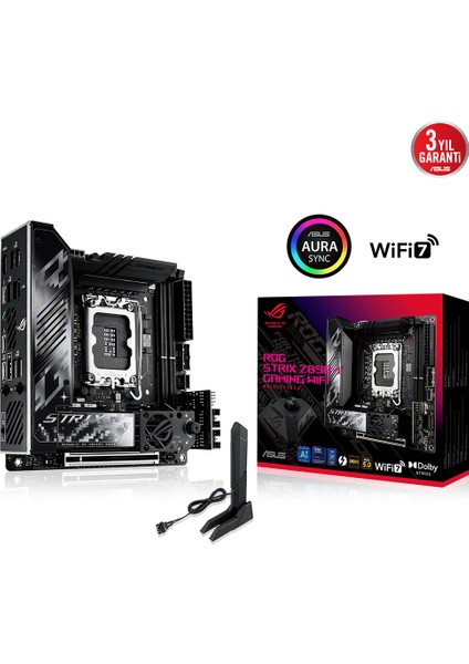 Asus Rog Strıx Z890-I Gamıng Wıfı Ddr5 2xm2 Usb3.2 Rgb Lan Mını Itx