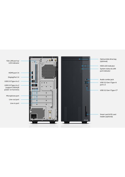Asus Expertcenter [I5-13420H] 8gb 512GB SSD Ob VGA Fdos [P500MV-I513428512B0D]