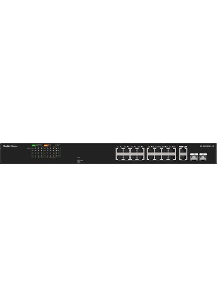 Ruijie Reyee RG-ES118FGS-LP 16-Port 10/100+2X1GB RJ45/SFP (120W) Poe Rackmount S