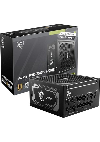 Msı 1000W 80+ Gold Mag A1000GL Pcıe 5.1 Tam Modüler Power Supply