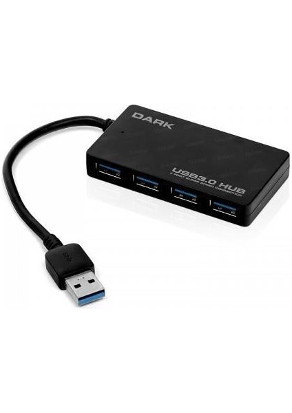 Dark Connect Master DK-AC-USB341 4port USB 3.0 Siyah USB Çoklayıcı Hub