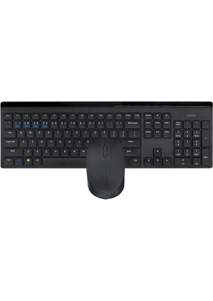 Rapoo 8110M 12482 Kablosuz Klavye Mouse Set Siyah