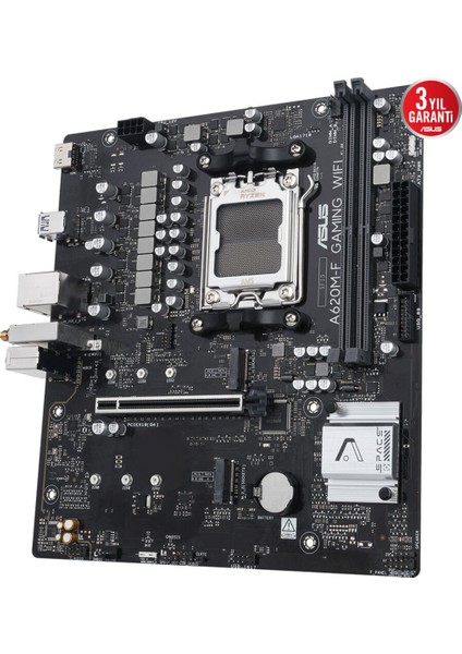 Asus A620M-F Gamıng Wıfı Am5 Ddr5 8000 HDMI 2xm2 WIFI6E+BT Aura Rgb 2.5glan Matx