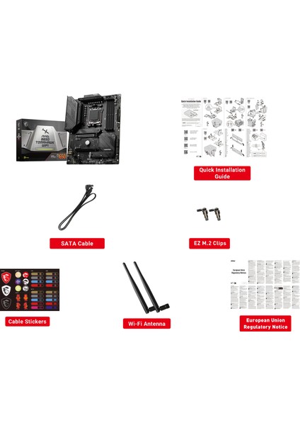 Msı Mag B650 Tomahawk Wıfı Am5 Ddr5 6600(OC) HDMI Dp M.2 2.5glan Wifi 6e Atx