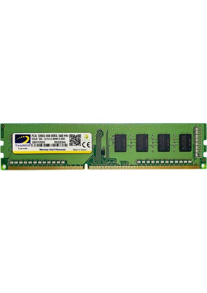Twinmos 8gb 1600MHZ Ddr3 Dımm Ram 1.35V Low Voltage (MDD3L8GB1600D)