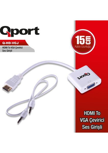 Qport 1.5m DVI To HDMI 24+1 Converter Çevirici Kablo (Q-Hdv)