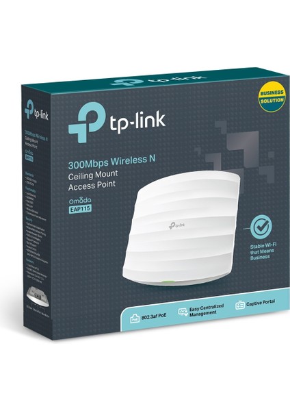 Tp-Link (O) EAP115 300MBPS N Kablosuz Tavan Tipi Access Point
