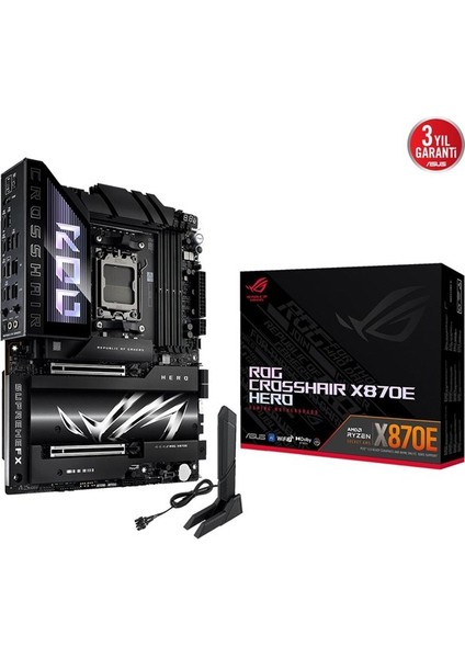 Asus Rog Crosshaır X870E Hero Ddr5 HDMI Dp Pcıe 5.0 Am5 Atx