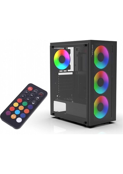Inca 650W 80+ Bronze EMG-15XN Gaming Mid-Tower Pc Kasası Argb Kontrolcü