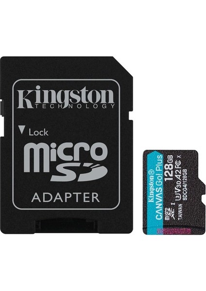 Kıngston 128GB Canvasgo+ SDCG4/128GB Mıcro-Sd Hafıza Kartı