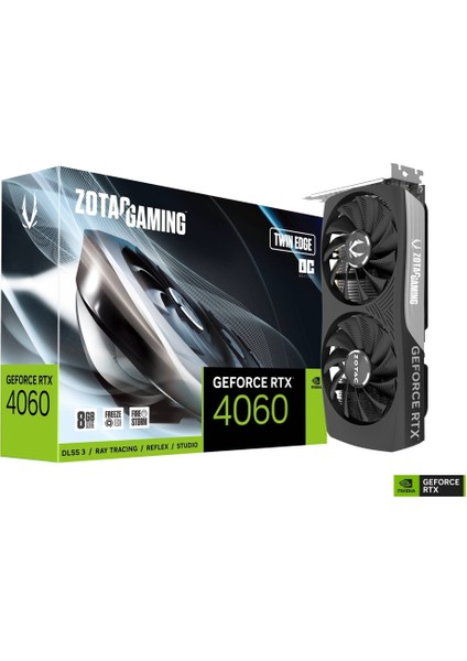 Zotac Gamıng Twın Edge RTX4060 8gb GDDR6X 128BIT 3xdp/1xhdmı ZT-D40600E-10M