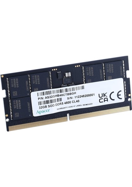 Apacer 32 GB 1X32GB 5600MHZ Sodımm CL40 Ddr5 Notebook Ram (FS.32G2C.PKH)