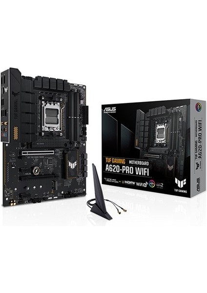 Asus Tuf Gamıng A620-PRO Wıfı-6 Ddr5 Hdmı-Dp Pcıe 4.0 Am5 Atx