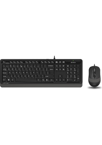 A4 Tech F1010 Q USB Gri Kablolu Klavye Mouse Set