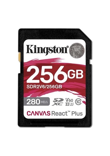 Kıngston 256GB React+ SDR2V6/256GB Sdxc Hafıza Kartı