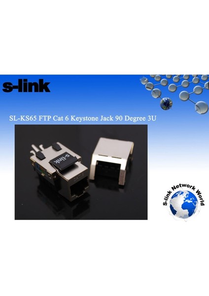 S-Lınk SL-KS65 Utp Cat6 90 Derece 3u Keystone Jack