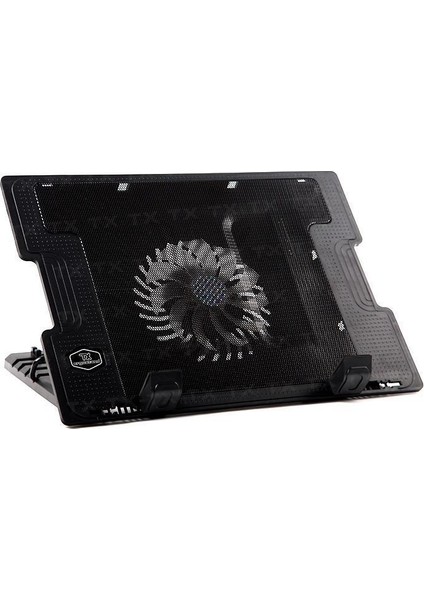 Tx Txacnbergst Ergostand 14CM LED Fan Lı 5 x Yükseklik Ayarlı, 2 x USB 9"-17" Notebook Soğutucu ve S
