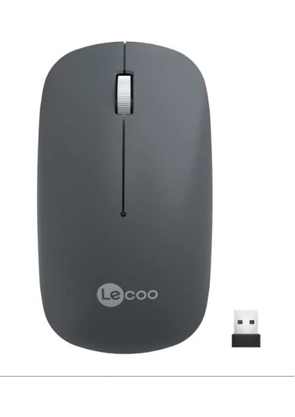 Lecoo USB Optik Kablosuz Mouse Gri WS214-G