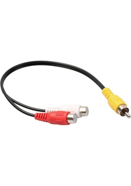 Anfi Y Kablo 1 Erkek Rca To 2 Dişi Rca Lale Tos Kablo - 25CM modelleri
