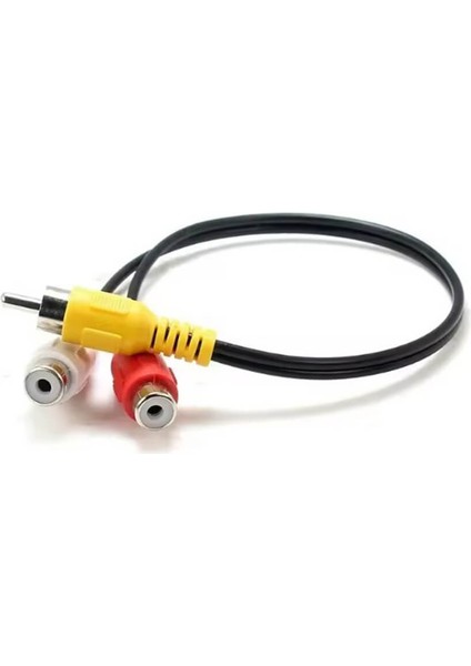 Anfi Y Kablo 1 Erkek Rca To 2 Dişi Rca Lale Tos Kablo - 25CM indirimleri
