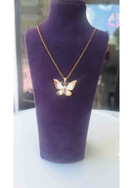 Çelik Kolye Kelebek Model