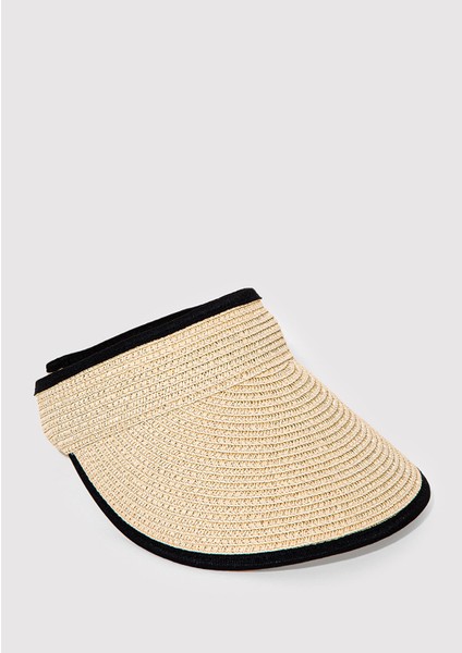 Çizgili Hasır Vizör Şapka 1912983-70055 fırsatları