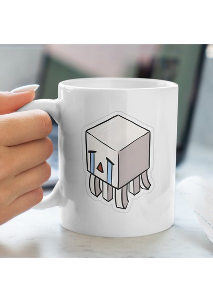 Kupa Bardak - Minecraft Ghast Desenli Kupa Bardak - Hediyelik Kupa Bardak modelleri