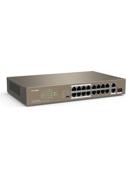 F1118P-16-150W 16 PORT 10/100+2X1GB SFP/1XRJ45 COMBO 150W POE RACKMOUNT SWITCH