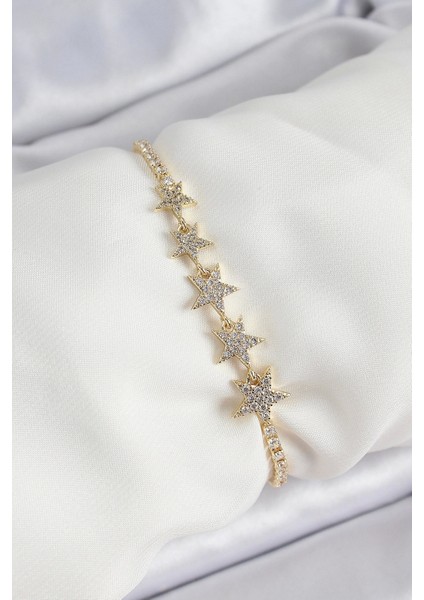 Pirinç Gold Renk Yıldız Model Kadın Bileklik fiyatları