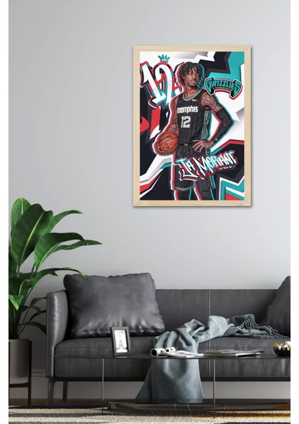 Ja Morant Çerçeveli Tablo - Memphis Grizzlies Nba Posteri Tablo fiyatları