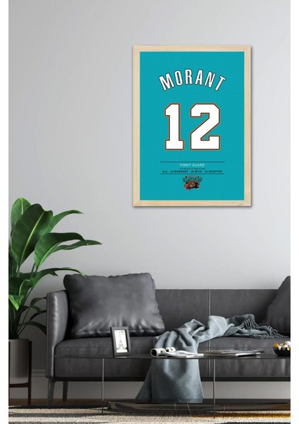 Ja Morant Forma Çerçeveli Tablo - Memphis Grizzlies Nba Jersey fiyatları