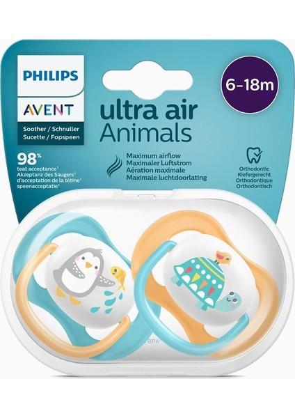 Philips Avent Ultra Air Animals 2li Emzik 6- 18 Ay - Unisex