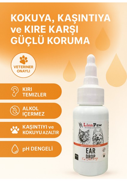Kedi Köpek Kulak Temizleme Solüsyonu Kir, Kulak Uyuzu,koku Önleyici Bakım 50 ml fiyatları
