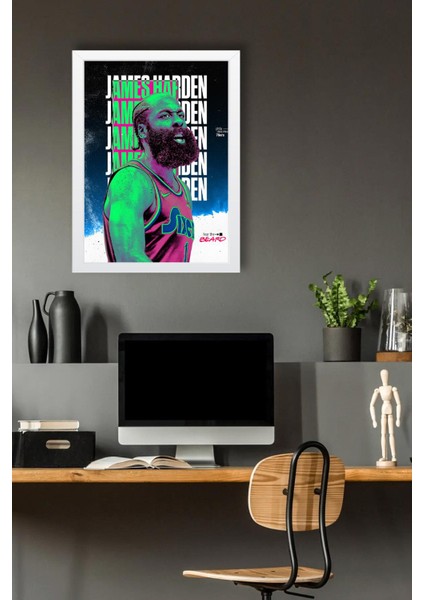 James Harden Çerçeveli Tablo - Basketbol Nba Posteri Tablo fiyatları