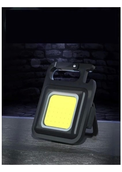 Mini 30 Ledli Mıknatıslı Anahtarlık Flash Kamp Lambası Askılı Kapak Açacaklı Şarjlı Fener.gzpmi