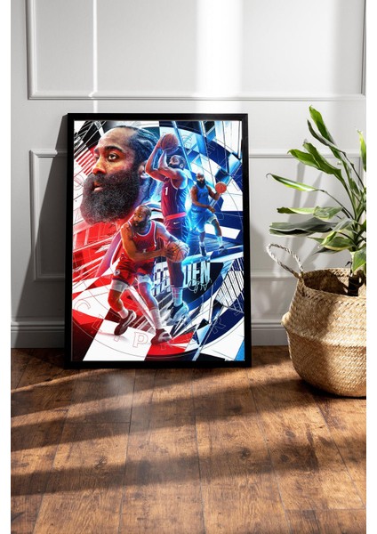 James Harden Çerçeveli Tablo - Basketbol Nba Posteri Tablo fiyatları