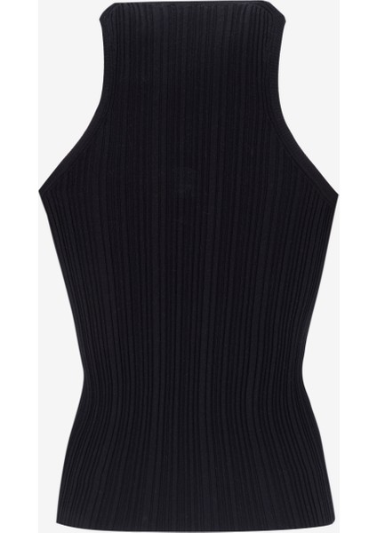 Bisiklet Yaka Düz Siyah Kadın Atlet 50539890 fiyatları