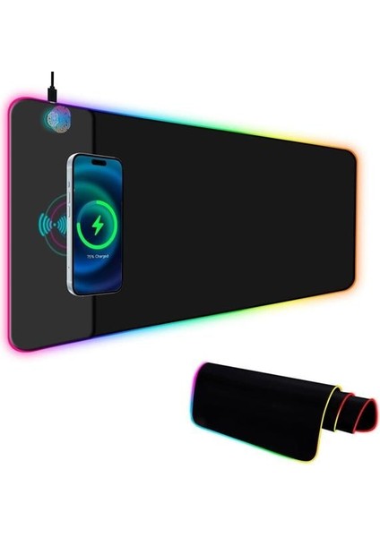 Fırsat Byr PM-25115 Xl Rgb Mouse Pad Wireless Telefon Şarj Destekli 14 Modlu Yeni