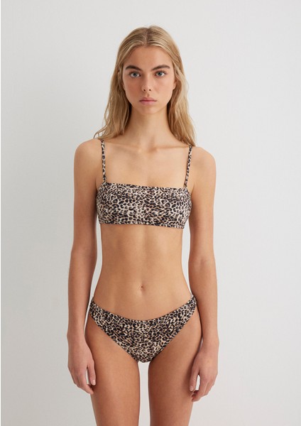 Leopar Desenli Kahverengi Bikini Altı 1913322-33653