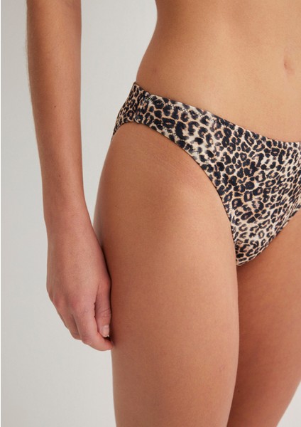 Leopar Desenli Kahverengi Bikini Altı 1913322-33653