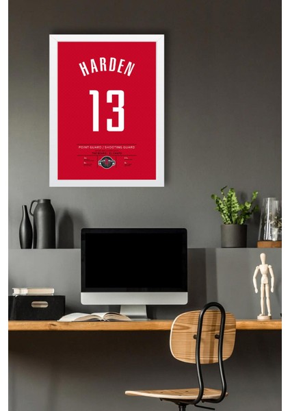 James Harden Forma Çerçeveli Tablo - Nba Houston Rockets Jersey fiyatları