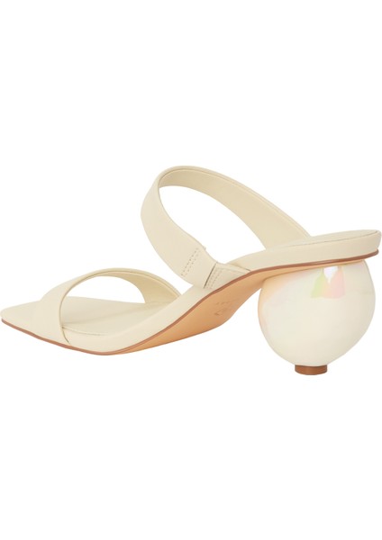 Kırık Beyaz Kadın Topuklu Sandalet KP3472 indirimleri