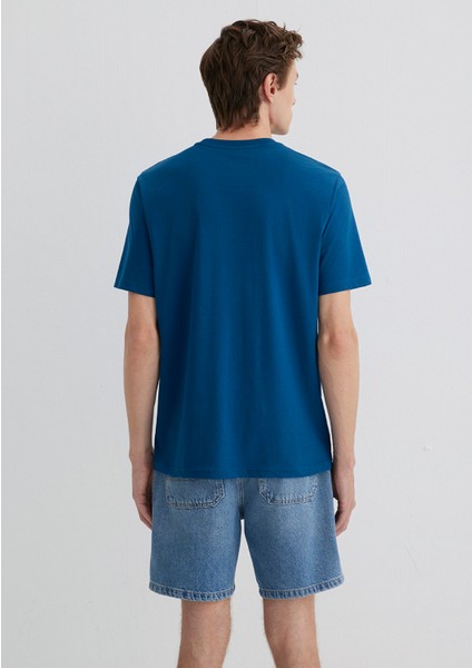 Indigo Turtles Baskılı Mavi Tişört 0612994-89110 indirimleri