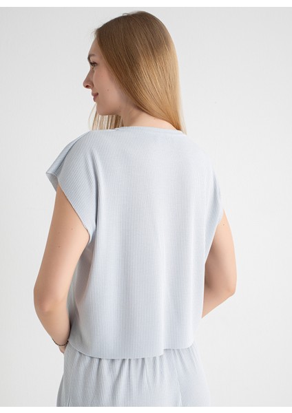 Yuvarlak Yaka Gri Pijama Üst 403SIX-1110-051 modelleri