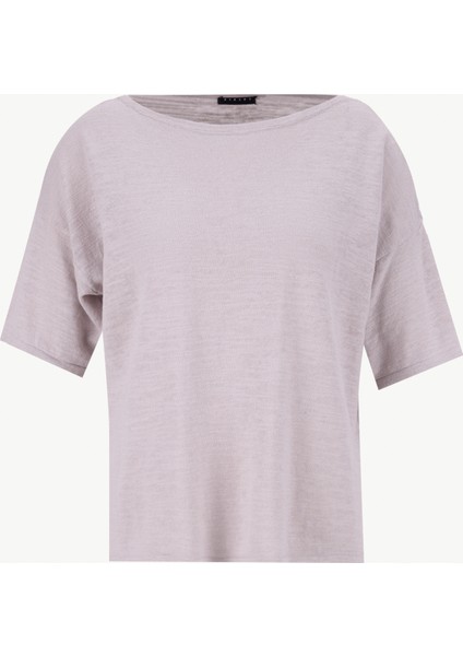 Bisiklet Yaka Gri Kadın T-Shirt 105GM106H