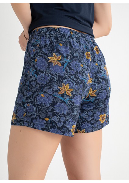 Lacivert Kadın Pijama Şort 401WON-1117-178