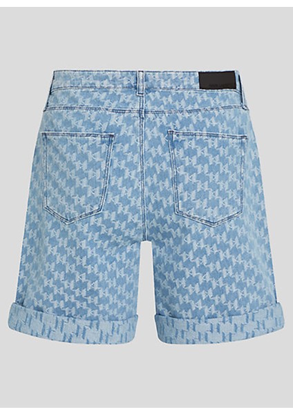 Yüksek Bel Normal Mavi Kadın Denim Şort A2W10111