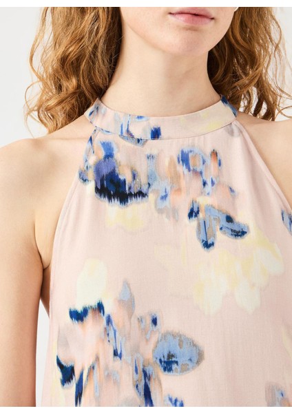 O Yaka Desenli Açık Pembe Midi Kadın Elbise Yasserakı Sl Dress fiyatları